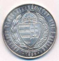 1966. "Hazádnak rendületlenül légy híve ó magyar - Numismatica Hungarica / Budapest 1956" Ag emlékérem, peremén jelzett, dísztokban (24,17g/0.999/38mm) T:1,1- patina