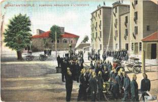 Constantinople, Istanbul; Pompiers Réguliers a lIncendie / Firefighters at the fire barracks (EK)