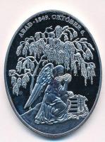 DN "Tizenhárom aradi vértanú - Kiss Ernő" ezüstözött Cu-Zn emlékérem (36x46,2mm) T:PP