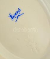 Herendi virág mintás étkészlet, kézzel festett, jelzett (tanuló), apró kopásnyomokkal, összesen: 24 ...