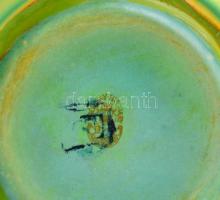 Zsolnay eozin mázas kis kaspó, jelzett, hibátlan, d: 11 cm, m:7,5 cm