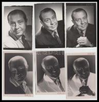 cca 1972 Ruttkai Éva színésznőről készült 3 db portré, vintage pozitív képek (12x9 cm) és 3 db negat...