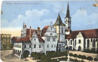 1918 Lőcse, Levoca; Városháza és Római katolikus templom. Fried Ármin kiadása / town hall, Catholic church (EM)