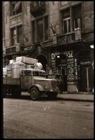 cca 1951 Teherautó előlről, hátulról, oldalról, 4 db vintage negatív Fekete György (1904-1990) budap...