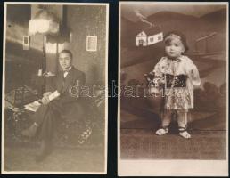 cca 1929 Erdélyben készült fotográfiák fotólap méretben, 4 db vintage fotó, feliratozva vagy pecséttel jelölve, 9c13,8 cm