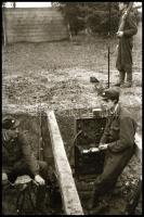 cca 1952 Fegyveres katonák és civilek kiképzése, gyakorlatozása, 12 db vintage negatív Kotnyek Antal...