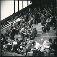 cca 1961 Szociofotó képriport a budapesti lóversenypálya közönségéről, 13 db jelzés nélküli, vintage...