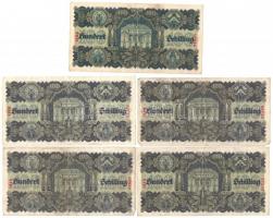 Ausztria 1945. 100Sch (5x) T:III 
Austria 1945. 100 Schilling (5x) C:F 
Krause 118