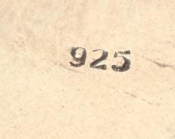 Ezüst(Ag) venezianer nyaklánc, köves medállal, jelzett, h: 48 cm, 2×2 cm, bruttó: 9,6 g