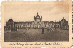 Lviv, Lwów, Lemberg; Glówny Dworzec / Central Bahnhof / railway station, automobiles