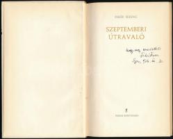 Fehér Ferenc: Szeptemberi útravaló. Újvidék, 1968, Forum. Első kiadás. Kiadói kartonált papírkötés. ...