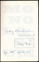 Nagy Pál: Monologium. Párizs, 1971, Magyar Műhely.  Emigráns kiadás. Első kiadás. Kiadói papírkötés,...