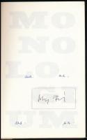 Nagy Pál: Monologium. Párizs, 1971, Magyar Műhely.  Emigráns kiadás. Első kiadás. Kiadói papírkötés,...
