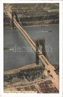 1937 New York City, George Washington Bridge from the Air, aerial view (EK)