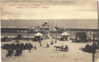 Rimini, Stabilimento dei Bagni, Ingresso alla Rotonda e ai Bagni / beach (tear)