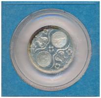 1980. Jelzett ezüst naptárérem "Állami pénzverő" feliratú műanyag tokban (0.835/24mm) T:1 ...