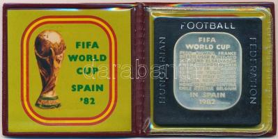 1982. FIFA-Football VB Spanyolország Ag emlékérem, eredeti tokban (35g/0.925/36x41mm) T:1 eredetileg PP