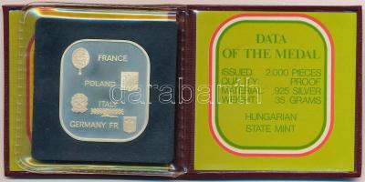 1982. "FIFA-Football VB Spanyolország" Ag emlékérem, eredeti tokban (35g/0.925/36x41mm) T:...