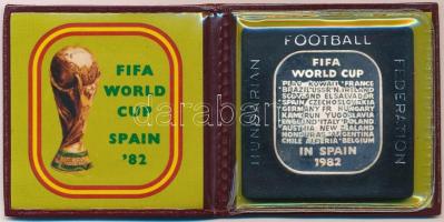 1982. FIFA-Football VB Spanyolország Ag emlékérem, eredeti tokban (35g/0.925/36x41mm) T:1 eredetileg PP