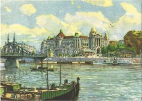 1938 Budapest XI. Szent Gellért gyógyfürdő és szálló, Ferenc József híd (EK)