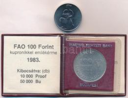1981. 100Ft Ni "FAO I. - Világélelmezési nap" + 1983. 100ft Cu-Ni "FAO-SOROZAT II. - ...