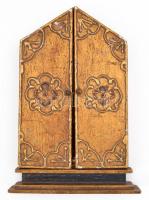 Modern triptichon, sérülésekkel, 32×36 cm