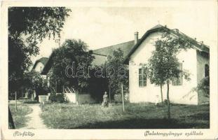 1927 Révfülöp, Balatongyöngye szálloda. Brandl Lajos kiadása (EK)