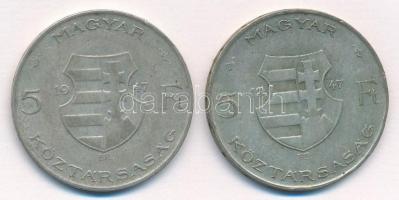 1947. 5 Ft Ag "Kossuth" (2x) T:3 
Adamo F8.1