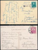 1926-1937 Sportolók aláírása, 2 db képeslapon