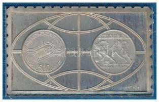 1982. Spanyolországi Labdarúgó Világbajnokság 1982 Ag bélyegérem (~4,6g/0.835/23x37mm) T:1 (PP)