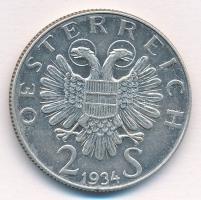 Ausztria 1934. 2Sch Ag "Dollfuss" T:1- Austria 1934. 2 Schilling Ag "Dollfuss" C...