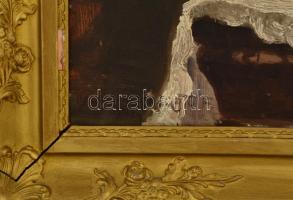 Boldogfai Hajgató Ferenc (?-?): Virágcsendélet. Olaj, karton, jelzett, hibás keretben, 56×44 cm