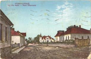 1919 Stubnyafürdő, Túróchévíz, Stubnianske Teplice, Turcianske Teplice; Neues Villenviertel / Új villa részlet / new villas (gyűrődés / crease)