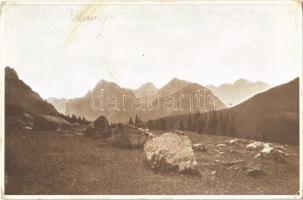 1918 Tátra, Magas Tátra, Vysoké Tatry; Dolina Bialej Wody 1306 mtr. / Poduplaszki-völgy / Bielovodská dolina / valley (EK)