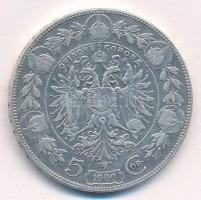 Ausztria 1900. 5K Ag "Ferenc József" T:2- ph. Austria 1900. 5 Corona Ag "Franz Joseph...