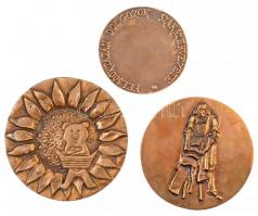 3db-os vegyes magyar Br emlékérem tétel, közte 1988. "Felsőoktatási Dolgozók Szakszervezete&quo...