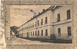 1930 Léva, Levice; Kaszárnya / Kasárna / military barracks (felületi sérülés / surface damage)