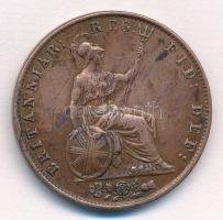 Nagy-Britannia 1848. 1p Cu "Viktória" T:2 ph patina 
Great Britain 1848. 1 penny Cu "...
