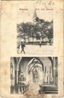1915 Homonna, Homenau, Humenné; Római katolikus templom, belső. W. L. Bp. 399. Hossza Gyula kiadása / Catholic church, interior (fl)