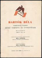 1948 Bp., Bartók Béla nemzetközi zenei verseny és ünnepségek, hátsó borítólapon szakadás, 24p