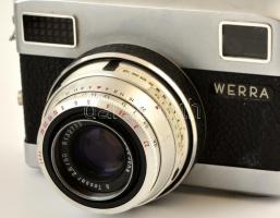cca 1961 Carl Zeiss Werramat fényképezőgép, Carl Zeiss Tessar 1:2,8/50 mm  objektívvel, eredeti bőr ...