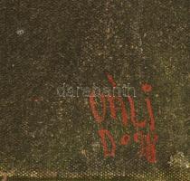 Váli jelzéssel: Kompozíció. Olaj, vászon, foltos, 70×50 m