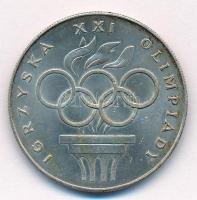 Lengyelország 1976. 200Zl Ag "XXI. Olimpia" T:1- patina  Poland 1976. 200 Zlotych Ag "XXI Olympics" C:AU patina  Krause Y#86