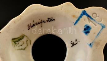 Drasche porcelán nő, kézzel festett, jelzett, hibátlan, m: 17 cm