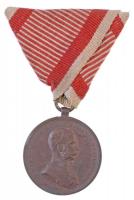 1914. Ferenc József Bronz Vitézségi Érem Br kitüntetés mellszalaggal. Szign.: Tautenhayn T:1-,2 Hungary 1914. Bronze Gallantry Medal Br medal with original ribbon. Sign: Tautenhayn C:AU,XF NMK 137.