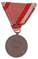 1914. "Ferenc József Bronz Vitézségi Érem" Br kitüntetés mellszalaggal. Szign.: Tautenhayn...