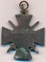 1942. "Tűzkereszt I. fokozata" bronzozott cink kitüntetés mellszalag nélkül T:2,2-
Hungar...