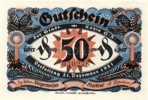 Német Birodalom/Weimari Köztársaság/Kahla 1921. 50Pf(6x) 6klf db, teljes sor T:I