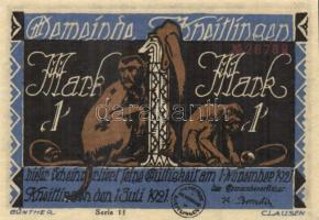 Német Birodalom/Weimari Köztársaság/Kneitlingen 1922. 50Pf(4x) + 75Pf(4x) + 1M(2x) összesen 10klf db...