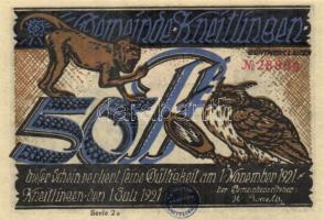 Német Birodalom/Weimari Köztársaság/Kneitlingen 1922. 50Pf(4x) + 75Pf(4x) + 1M(2x) összesen 10klf db...